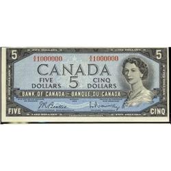 Million numbered note, BC-39b 1954 $5 #AX1000