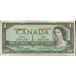 Error note, BC-37b-i 1954 $1 Serial number mi