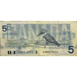 error note, BC-56c 1986 $5.  F ERROR.  Overpr