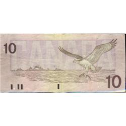 Error note, BC-57a 1989 $10.  ERROR.  Missing