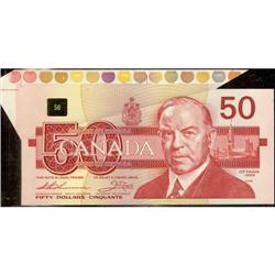 error note, BC-59a 1988 $50 ERROR note. Stunn