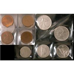 Lot of nine error coins, included are differe