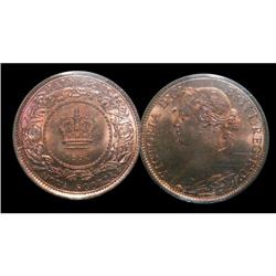 THE FINEST KNOWN!  Nova Scotia 1/2¢ 1864 ICCS