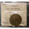 Image 1 : NFLD 1872H 1¢ ICCS MS-63RB, nice red and brow