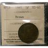 NFLD 1885 1¢ ICCS MS-60, nice chocolate brown