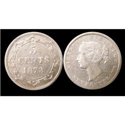 NFLD 5¢ 1873H VF-30 Accompanied by PCGS tag V