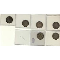 Lot  of  6 Newfoundland 20 cents;  Includes 1
