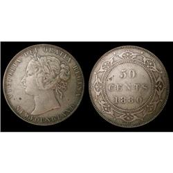 NFLD 1880 50¢  PCGS EF-45, The Pittman exampl