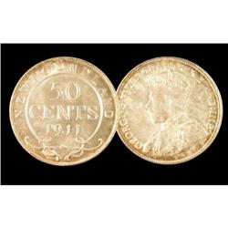 NFLD 1911 50¢ AU-55