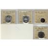 Image 1 : Lof of 4 ICCS MS63 coins, includes, 1967 10¢,