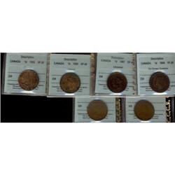 Lot of 11 CCCS graded Large Cents.  All piece