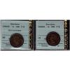 Image 1 : Lot of 2 CCCS  graded Large cents; 1858 F-12