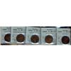 Image 1 : Lot of 5 CCCS EF-40 graded Large Cents; 1858