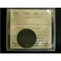 1858 1¢ ICCS F-15