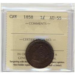 1858 1¢ ICCS AU-55