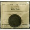 Image 1 : 1859  W9/8 1¢ ICCS VF-20