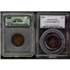 Image 1 : 1859 DP#2 1¢ ICG VF-25 and a PCGS VF-35, lot