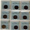 Image 1 : Lot of 9 CCCS VF-30 graded Large Cents; 1876H