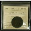 Image 1 : 1891 1¢ LL SD, Obv 3 ICCS EF-40. Scarce date