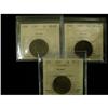Image 1 : Lot of 3 ICCS graded MS-60 Large Cents; 1893,