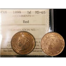 1899 ICCS MS65 Red,  95% Red lustre.  A fabul