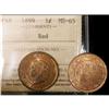 1899 ICCS MS65 Red,  95% Red lustre.  A fabul