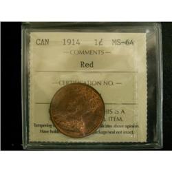 1914 1¢ ICCS MS-64 RED