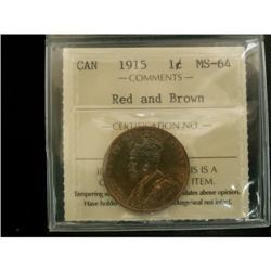 1915 1¢ ICCS MS-64 RB