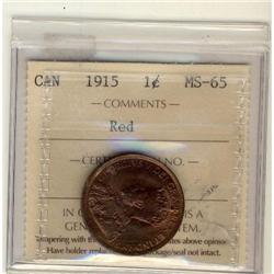 1915 ICCS MS65 Red,  95% Red lustre.  A very