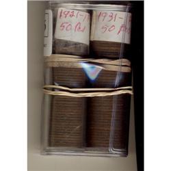 1921 and 1931 1¢ rolls, grades are VG-8 or be