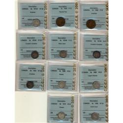 Lot of 8 CCCS graded coins.  All pieces have
