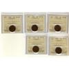 Image 1 : 1922 1¢ ICCS VF-30, lot of 5 pcs.