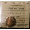 Image 1 : 1922 1¢ ICCS MS-63RB.  A tough date in superb