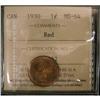 Image 1 : 1 Cent 1930, graded ICCS MS-64; Red. Nice car