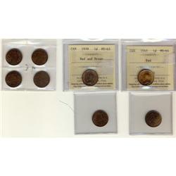 Lot of eight small cents, includes; 1932 (4),