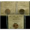 Image 1 : Lot of 3 ICCS graded MS-63RB 1¢; 1933, 1935,