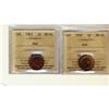 Image 1 : 1940 and 1943 1¢ ICCS MS65 red, both coins ha