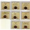 Image 1 : Lot of 8 ICCS MS-63 graded small cents, inclu