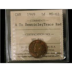 1949 A to denticle 1¢ ICCS MS-62