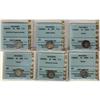 Image 1 : Lot of 6 CCCS F-12 graded Five Cents with lig