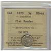 Image 1 : 1870 Flat border 5¢ ICCS MS64 PQ+ Brilliant w