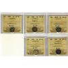 Image 1 : Lot of 5 ICCS graded EF-40 Five Cents; 1881H,