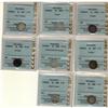 Image 1 : Lot of 8 CCCS graded Five Cents.  All pieces