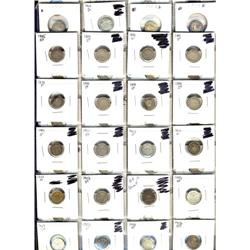 1891 to 1910 5¢.  Large lot of 82 silver 5¢.