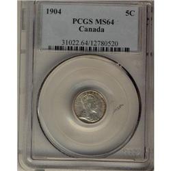 1904 5¢ PCGS MS64 PQ+ Attractive blue, gold,