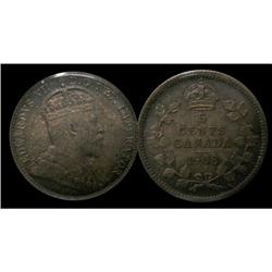 1908 "Large" 8 variety 5¢ ICCS MS-64 PQ+ Attr