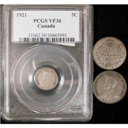 1921 5¢ PCGS VF30, Extremely sought after key