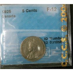 1925 5¢ CCCS F-12, a problem free example