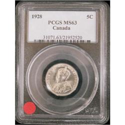 1928 5¢ PCGS MS-63