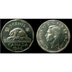 TIED FOR FINEST KNOWN!  1946 5¢ ICCS MS65 PQ+